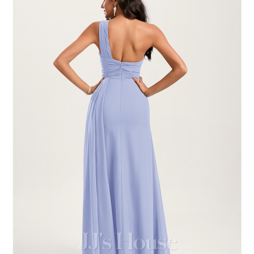 Lavender One Shoulder Backless Gown
